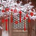 Chinese Knot Tassel Feng Shui Coins Hanging Tassel Ornaments Decoration for Chinese New Year Spring Festival Decoration