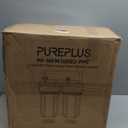 PUREPLUS 2-Stage Whole House Water Filtration System, 10" x 4.5" Universal Housing, NSF/ANSI 42 Certified Sediment & Carbon Block Filters, 1" Inlet/Outlet, Includes External Pressure Gauges