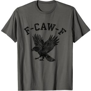 Funny F CAW F Crow T-Shirt (Gray, XXL)