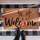 Christmas Doormat Stencils 27"x17" Large Christmas Stencils for Door Mats Holiday Stencil for Painting on Wood Doormat Canvas Window Glass Decor