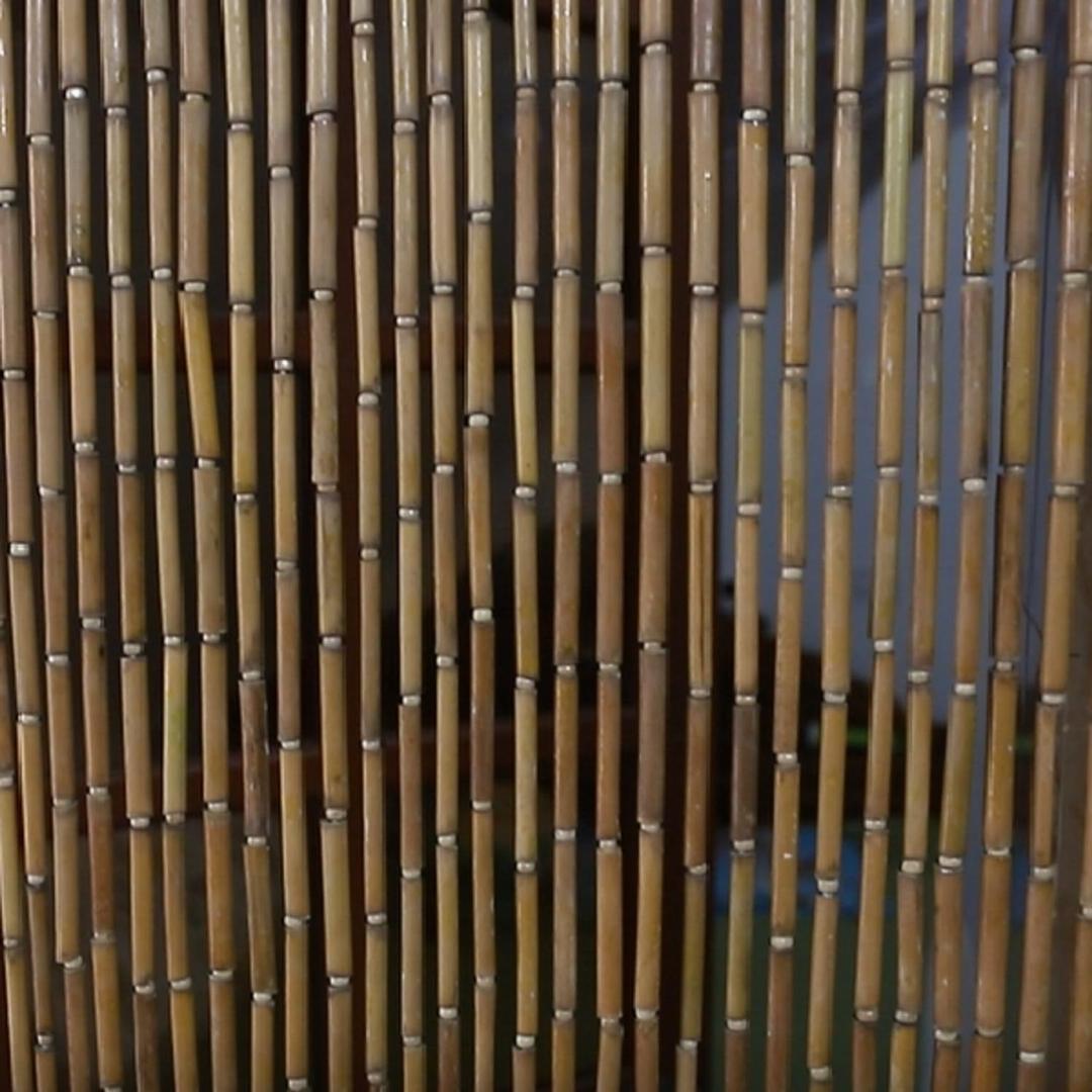 Wood and Bamboo Beaded Curtain, Bamboo Beaded Curtain for Doorway 35.5 x 78 inches
