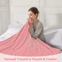 COZYTY Heated Blanket Full Size, Super Soft Cozy Upgraded Flannel Heating Blanket with 6 Heating Levels & 1-10 Hours Auto Off, Fast Heating & & ETL & FCC Certification, 72" x 84", Light Pink