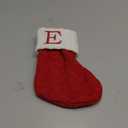 8 Inch Mini Christmas Stockings, Small Xmas Stockings with Monogram Initial, Classic Red White Xmas Decor for Mini Christmas Tree, Fireplace, Holiday Decor, Party Favors, Gift Stocking (E)