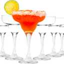 Vikko Margarita Glasses Set of 6, 10 Ounce, Crystal Clear Margarita Glass, Cosmopolitan Glassware for Margaritas, Frozen Drinks, Pina Coladas and Cocktails, Margarita Cups