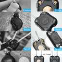 for Airtag (1st & 2nd Gen) Holder with Wire Cable 4 Pack, Secure Lock Airtag Keychain,IPX7 Waterproof,360Hard Protective Air Tag Case Holder for Key Chain,Key Ring,Car,Luggage