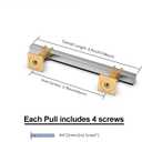 30 Pack 3-3/4 Inch Cabinet Pulls Brushed Nickel and Gold Cabinet Handles, Silver and Gold Dresser Drawer Pulls Brushed Nickel Kitchen Hardware