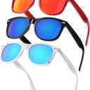3 x SEKKAF Kids Polarized Sunglasses for Boys Girls,Retro Toddler Sun Glasses UV Protection Shades