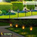 LNRYY Outdoor Solar Lights, 12Pack Solar Torch Light with Flickering Flame, Solar Garden Lights Waterproof for Outdoor Decorations, Flame Torches for Outside, Outdoor Lighting for Pathway Yard Decor