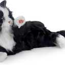 JOY FOR ALL Companion Pet for Seniors - Lifelike Animatronic Cat - Realistic Soft-Touch Fur & Purring - Therapy Stuffed Animal - Toy for Alzheimer's & Dementia - Tuxedo