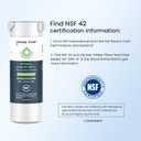 GLACIER FRESH Water Filter Compatible with XWFE (Built-in CHIP), Replacement for GE XWFE, XWF Refrigerator Water Filter NSF/ANSI 42 Certification Pack of 3