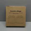 White Lamp Shades Set of 2, 10.5" x 10"x 13" Rectangle Cut Corner Medium Lampshades Natural Linen Hand Crafted, Include 2 Pack Lamp Harps, Suitable for E26 Base and Saddle Base, Easy Assembly Required
