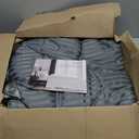 downluxe Queen Size Blanket with Satin Trim, Lightweight Down Alternative Blankets Queen Size for All Season, Machine Washable (Grey, 90x90 Inch)