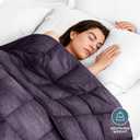 Bare Home Weighted Blanket King Size 25lb (80" x 87") for Adults - Minky Fleece - Premium Heavy Blanket Nontoxic Glass Beads (Eggplant, 80"x87")
