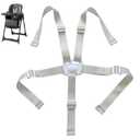 High Chair Straps Replacement,Universal 5 Point High Chair Harness Straps Adjustable Sturdy Safety Strap Belt (Grey)