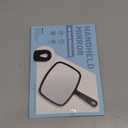 PROTECLE Hand Mirror, 10.3" L x 7.4" W Salon Barber Hairdressing Handheld Mirror with Handle, Square Black