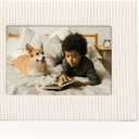 2 x Textured Picture Frame with Stand, PU Leather, Multiple Colors Available(White)