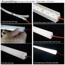 THMOOTHER UV Resistance 3.28FT V Shape LED Strip Channel Diffuser,20-Pack Aluminum Profile with Frosted Cover and Corner Connector,Tape Mounting Track for Cabinet Stairs Wall Outdoor (3.28FT, 20)
