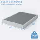 HOBINCHE Queen Box Spring - 7 Inch High Profile Box Spring for Queen Bed, Sturdy Metal Frame Mattress Foundation, Easy Assembly, Quiet & Noise-Free