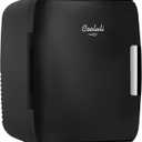 Cooluli Mini Fridge for Bedroom - Car, Office Desk & Dorm Room - Portable 4L/6 Can Electric Plug In Cooler & Warmer for Food, Drinks, Skincare Beauty & Makeup - 12v AC/DC & Exclusive USB Option, Black