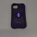 MARKILL Compatible with iPhone 14 Plus Case 6.7 Inch with Rotate Ring Stand, Military Grade Drop Protection Full Body Rugged Heavy Duty Protective Cover for iPhone 14 Plus. (Deep Purple)