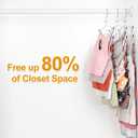 TOPIA HANGER 2 Pack Tank Top Hanger, 8 Layers Bra Hanger Space Saving, Sport Yoga Bras Holder, Closet Organizers and Storage for Camisoles Tank Tops Sports Yoga Bras Swimsuits, Silver CT79B