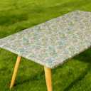 2 x Rectangle Picnic Table Cloth, Elastic Waterproof Fitted Vinyl Tablecloths for 6 Foot Tables, Wipeable Flannel Backed Table Covers for Dining, Camping, Outdoor(Mulberry,30"x72")