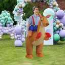 InfleasJoiy Kangaroo Adult Fun Costume for Big & Tall, One Size