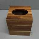 Tissue Box Cover, Acacia Wood Tissue Box Cover Square, Rustic Tissue Box Holder Covers Your Tissues, Decorative Tissue Cube Box Cover with Slide-Out Bottom