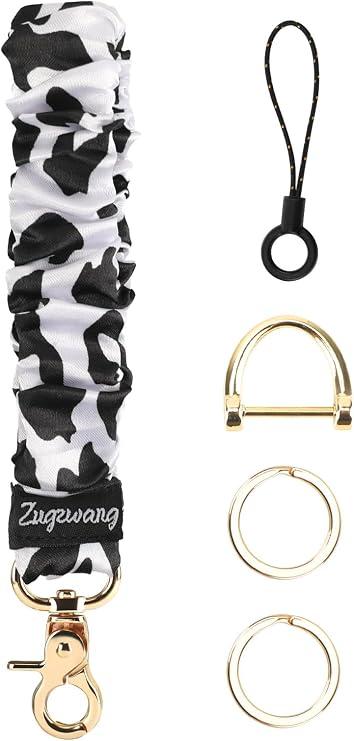 Zugzwang Scrunchie Keychain Wristlet - Stretchy Car Key Holder Bracelet, Multi-Purpose Strap for Gym & Travel
