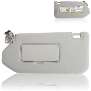 ZONFANT Grey Left Driver Side Sun Visor with Lamp and Mirror Without Sunroof Compatible with Infiniti Nissan Vehicle 2014-2017 QX60 JX35, 2013-2018 Pathfinder, Replace#96401-9PB0A