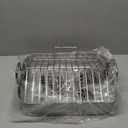 Stainless Steel Roasting Pan, 17*13 Inch Turkey Roaster with Rack - Deep Broiling Pan & V-shaped Rack & Flat Rack, Non-toxic & Heavy Duty, Great for Thanksgiving Christmas Roast Chicken Meat Lasagna