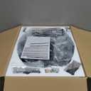 LEDIARY 20 inch Fandelier Caged Ceiling Fan with Light, Bladeless Ceiling Fan with Remote, Farmhouse Fan Lights Ceiling Fixtures for Kitchen, Bedroom, Outdoor(6 Speed, Timing)-Black