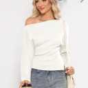 Womens Off Shoulder Sweaters 2025 Fall Long Batwing Sleeve Loose Fit Knit Tops Casual Pullovers Jumpers (Black, S)