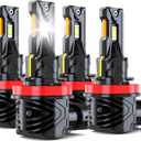 Lights Compatible for Nissan Sentra Light Bulbs High Low Beam for Off Road, Years: 2013 2014 2015 2016 2017 2018, Pack of 4