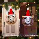 Christmas Elk Solar Lanterns, Metal Christmas Outdoor Hanging Lantern Waterproof, Elk Solar Lights Decor for Garden, Patio, Yard, Porch, Xmas Holiday Party Decor