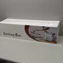 42" Wood Ceiling Fan with Lights Remote Control,Quiet DC Motor 3 Blade Ceiling Fans for Patio Living Room, Bedroom, Office,Indoor Outdoor(Raw wood+White)