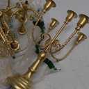 Romadedi Candelabra Gold Candle Holders - 5 Arm 11.8" Wedding Candlestick Holder for Theme Party Table Centerpiece Decor Dining Room Birthday Holiday Christmas, Set of 6