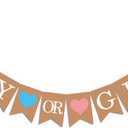 Boy or Girl Banner – He or She Baby Gender Sign for Party Decorations, Neutral Gender Reveal Decor for Baby Shower or Pregnancy Announcement
