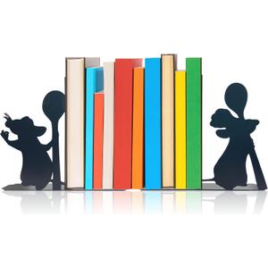 Mouse Decorative Bookends - Versatile Kitchen and Home Dcor, 6.5x5.9x1.2 Inches, Ideal for Mouse Birthday Decorations and Mouse Themed Gifts