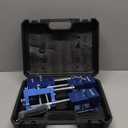 DAYDOOR Professional Cabinet Clamps 4 Pack, Heavy-Duty Cast Steel, Integrated Drill Guide & EVA Protection, Face Frame Alignment Tool for Cabinet Installation & Woodworking, Blue