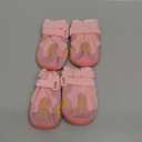 QUMY Dog Shoes for Large Dogs, Medium Dog Boots & Paw Protectors for Winter Snowy Day, Summer Hot Pavement, Water-Resistant in Rainy Weather, Outdoor Walking, Indoor Hardfloors Skid-Resistant Sole (Size 5: 2.4''x2.8''(W*L) (Pack of 4)) Pink