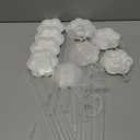 Clear Transparent Balloon Sticks and Stands 10pc set, holders, reusable balloon sticks for table top use with LED Bobo Balloon, for wedding decor, party decoration (10 pack, Transparent)