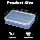 30 Pcs Clear Plastic Beads Storage Containers Box with Lids Mini Square Small Plastic Containers for Beads,Jewelry,Tools,Craft Supplies,Flossers,Fishing (4.1 x 3 x 1 Inch