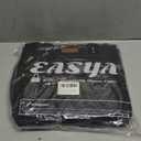 EASYA Large Insulated Lunch Bag for Work, Women's Nylon Thermal Lunch Box, Leakproof Cooler Tote Bag with Storage Pocket (Black) (Newly upgraded Noir Black)