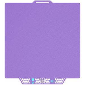 BIQU CryoGrip Pro Glacier Build Plate for Bambu-Lab X2D P2S P1S P1P X1C X1E A1 3D Printers, Double-Sided Fine Textured Spring Steel Sheet, Firm Adhesion, 257x257mm, Purple