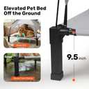 Heeyoo Elevated Dog Bed with Removable Canopy, Portable Dog Cot with Sun Protection Shade Tent, Raised Pet Cooling Cot Bed for Dogs, 51in