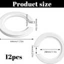 E27 to E14 Lamp Shade Adapter Ring, 12 Pack 42mm to 29mm Lampshade Converter Ring, White PP Plastic Light Shade Replacement Parts