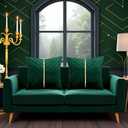 Dark Green Pillow Covers 20x20 Pack of 2 with Gold Leather Soft Velvet Throw Pillow Covers Decorative Couch Pillowcase Luxury Modern Pillow Cover Spring Summer Home Decor for Sofa Bed
