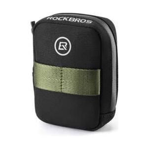 ROCKBROS Bicycle Saddle Bag Road Bike Bag Mini Size Bicycle Bag Small Compact Ultra-light Storage Convenient Reflective Material Easy to Install (Black)