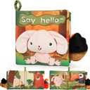 Soft Baby Books High Contrast Toy, Touch and Feel Crinkle Cloth Book Infant Toy with Non-Toxic Fabrics, Baby Shower, Thank You Gifts for Newborn Boys and Girls 0-6-12 Months